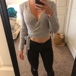 Xhilaration Grey crop top